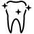 Animated tooth with sparkles