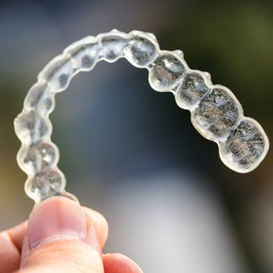 Closeup of Invisalign in Shelton